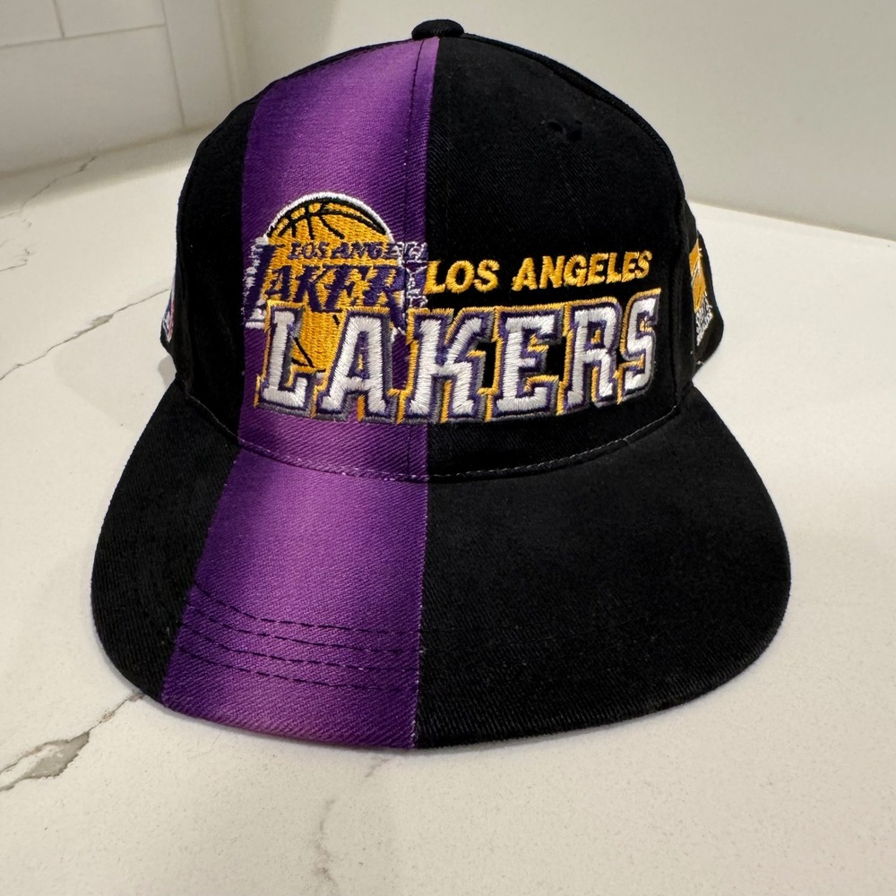 Vintage Sports Specialties Los Angeles Lakers Snapback Hat Black Purple NBA
